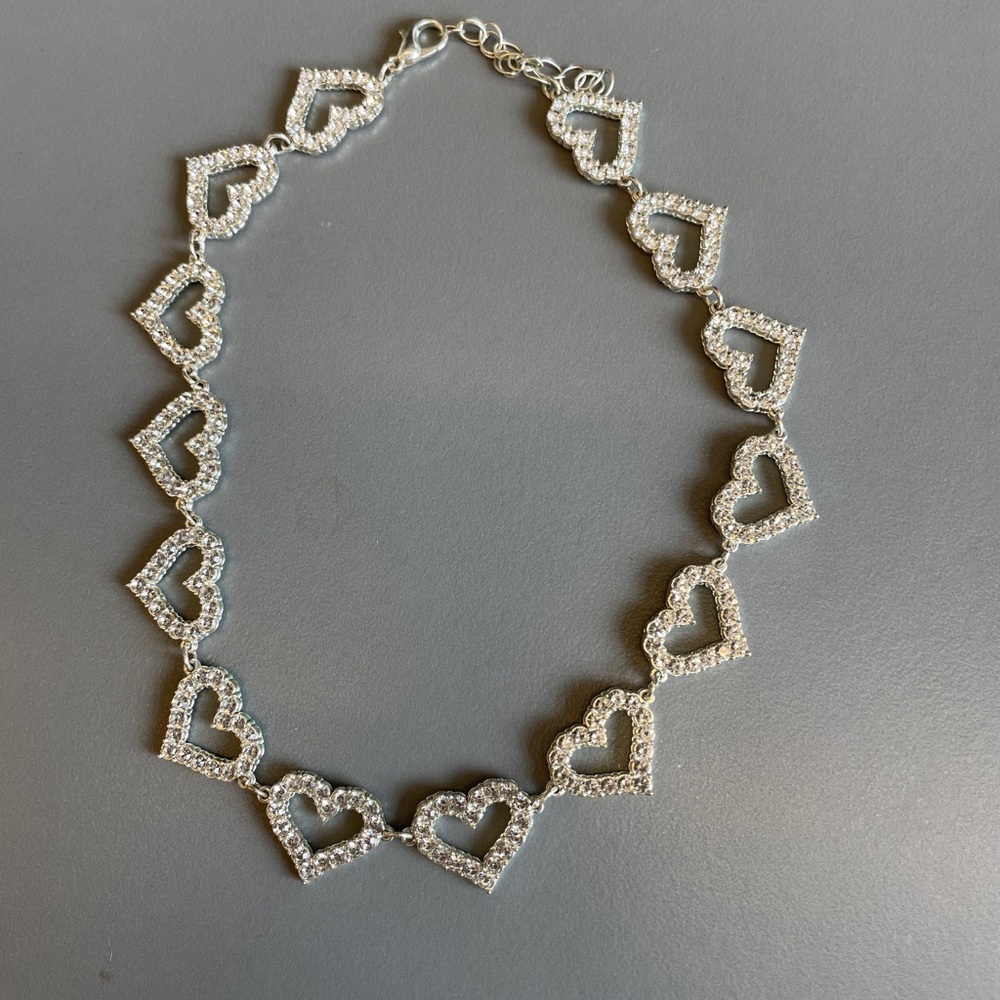 Elegant Silver Heart Necklace